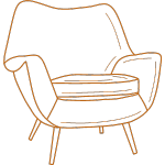 Illustration d'un fauteuil dessiné à la main